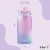 imageEllo Kids Pop ampamp Fill 12oz Water Bottle with Quick Fill Lid DoubleWall Vacuum Insulated Stainless Steel Leak Proof BPA Free Sip ampamp Chug For School Lunchboxes Construction SitePurple Watercolor