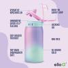 imageEllo Kids Pop ampamp Fill 12oz Water Bottle with Quick Fill Lid DoubleWall Vacuum Insulated Stainless Steel Leak Proof BPA Free Sip ampamp Chug For School Lunchboxes Construction SitePurple Watercolor
