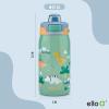 imageEllo Kids Pop ampamp Fill 12oz Water Bottle with Quick Fill Lid DoubleWall Vacuum Insulated Stainless Steel Leak Proof BPA Free Sip ampamp Chug For School Lunchboxes Construction SiteDino