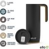 imageEllo Magnet 18oz Vacuum Insulated Stainless Steel Travel Mug with Side Handle and LeakProof Slider Lid and Builtin Coaster Keeps Hot for 5 HoursMatte Black