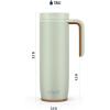 imageEllo Magnet 18oz Vacuum Insulated Stainless Steel Travel Mug with Side Handle and LeakProof Slider Lid and Builtin Coaster Keeps Hot for 5 HoursSage