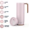 imageEllo Magnet 18oz Vacuum Insulated Stainless Steel Travel Mug with Side Handle and LeakProof Slider Lid and Builtin Coaster Keeps Hot for 5 HoursSonoma