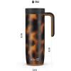 imageEllo Magnet 18oz Vacuum Insulated Stainless Steel Travel Mug with Side Handle and LeakProof Slider Lid and Builtin Coaster Keeps Hot for 5 HoursTortoise Shell Airwap