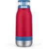 imageEllo Emma 14oz Vacuum Insulated Stainless Steel Kids Water Bottle with Straw and Builtin Carrying Handle and LeakProof Locking Lid for School Backpack Lunchbox and Outdoor SportsRed Splash