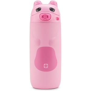 imageEllo Ellies 12oz Vacuum Insulated Stainless Steel Kids Water Bottle with Straw and Builtin Carrying Handle and LeakProof Locking Lid for School Backpack Lunchbox and Outdoor Sports PandaPig