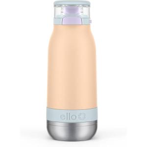 imageEllo Emma 14oz Vacuum Insulated Stainless Steel Kids Water Bottle with Straw and Builtin Carrying Handle and LeakProof Locking Lid for School Backpack Lunchbox and Outdoor SportsTwilight Breeze