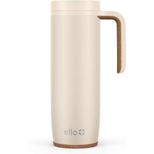 imageEllo Magnet 18oz Vacuum Insulated Stainless Steel Travel Mug with Side Handle and LeakProof Slider Lid and Builtin Coaster Keeps Hot for 5 HoursLimestone