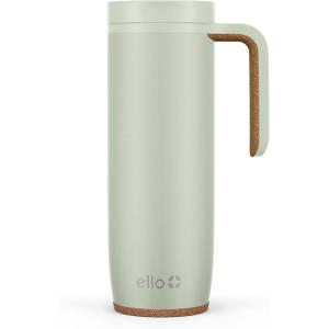 imageEllo Magnet 18oz Vacuum Insulated Stainless Steel Travel Mug with Side Handle and LeakProof Slider Lid and Builtin Coaster Keeps Hot for 5 HoursSage
