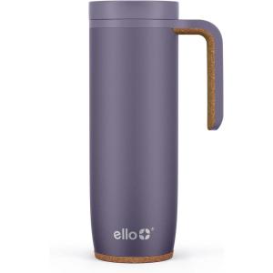 imageEllo Magnet 18oz Vacuum Insulated Stainless Steel Travel Mug with Side Handle and LeakProof Slider Lid and Builtin Coaster Keeps Hot for 5 HoursShadow