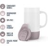 imageEllo Jane 18oz Ceramic Travel Mug with Handle SplashResistant Slider Lid and Builtin Coaster Perfect for Coffee and Tea BPA Free Dishwasher Safe Gift for Him Her Birthday AlligatorMauvewood