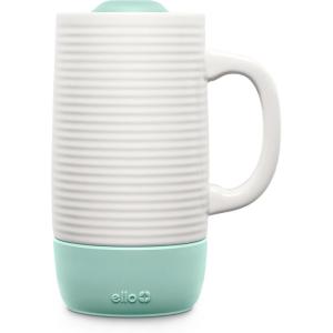 imageEllo Jane 18oz Ceramic Travel Mug with Handle SplashResistant Slider Lid and Builtin Coaster Perfect for Coffee and Tea BPA Free Dishwasher Safe Gift for Him Her Birthday AlligatorYucca