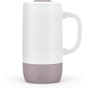 imageEllo Jane 18oz Ceramic Travel Mug with Handle SplashResistant Slider Lid and Builtin Coaster Perfect for Coffee and Tea BPA Free Dishwasher Safe Gift for Him Her Birthday AlligatorMauvewood