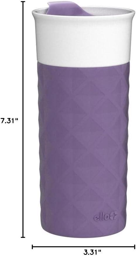 imageEllo Ogden 16oz Ceramic Travel Mug with SplashResistant Slider Lid and Protective Silicone Sleeve Perfect for Coffee or Tea BPAFree Dishwasher Safe MineralDeep Purple