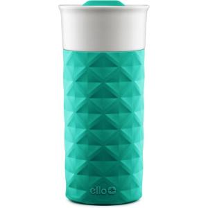 imageEllo Ogden 16oz Ceramic Travel Mug with SplashResistant Slider Lid and Protective Silicone Sleeve Perfect for Coffee or Tea BPAFree Dishwasher Safe MineralTeal