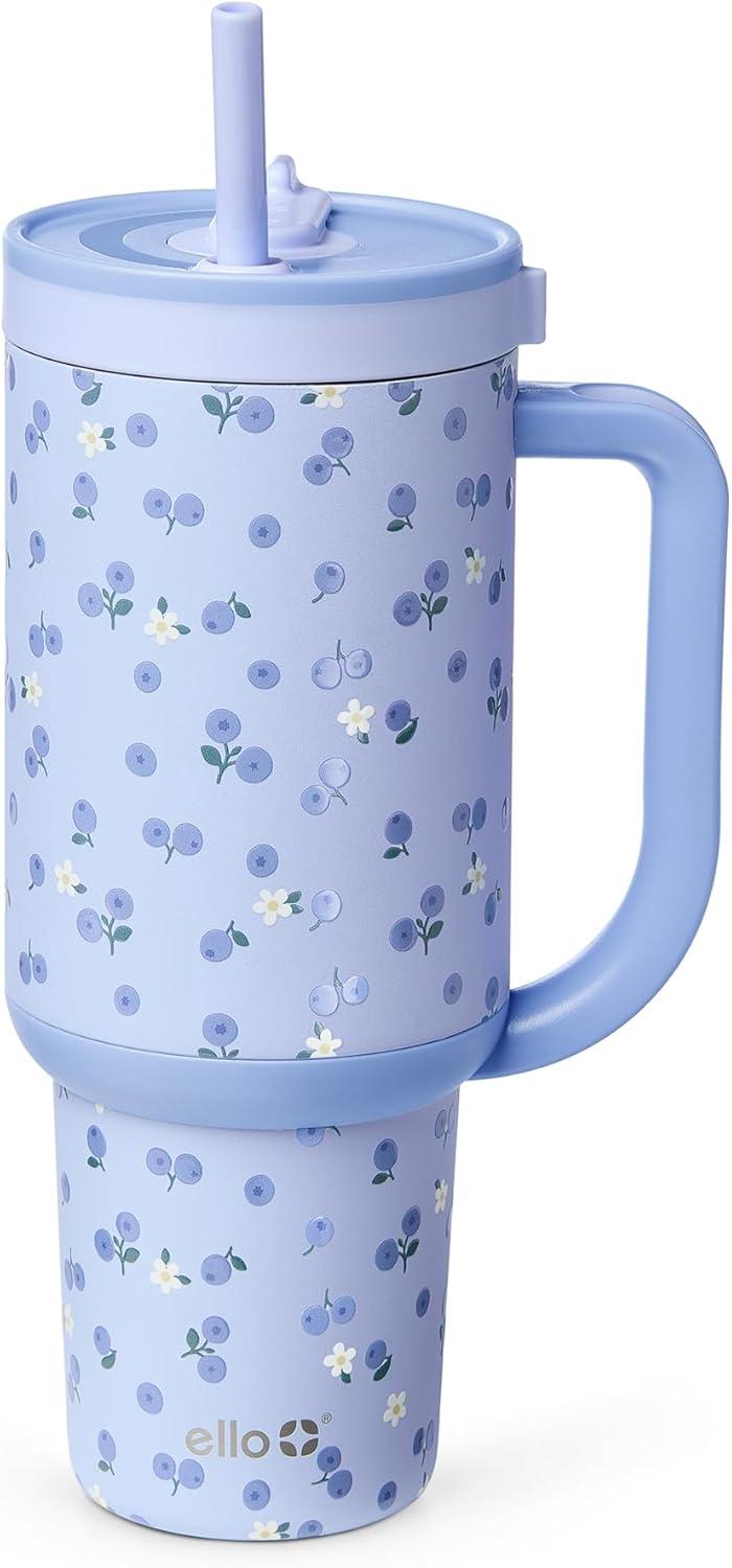imageEllo Oasis 30oz Stainless Steel Tumbler  Full BloomBlueberries