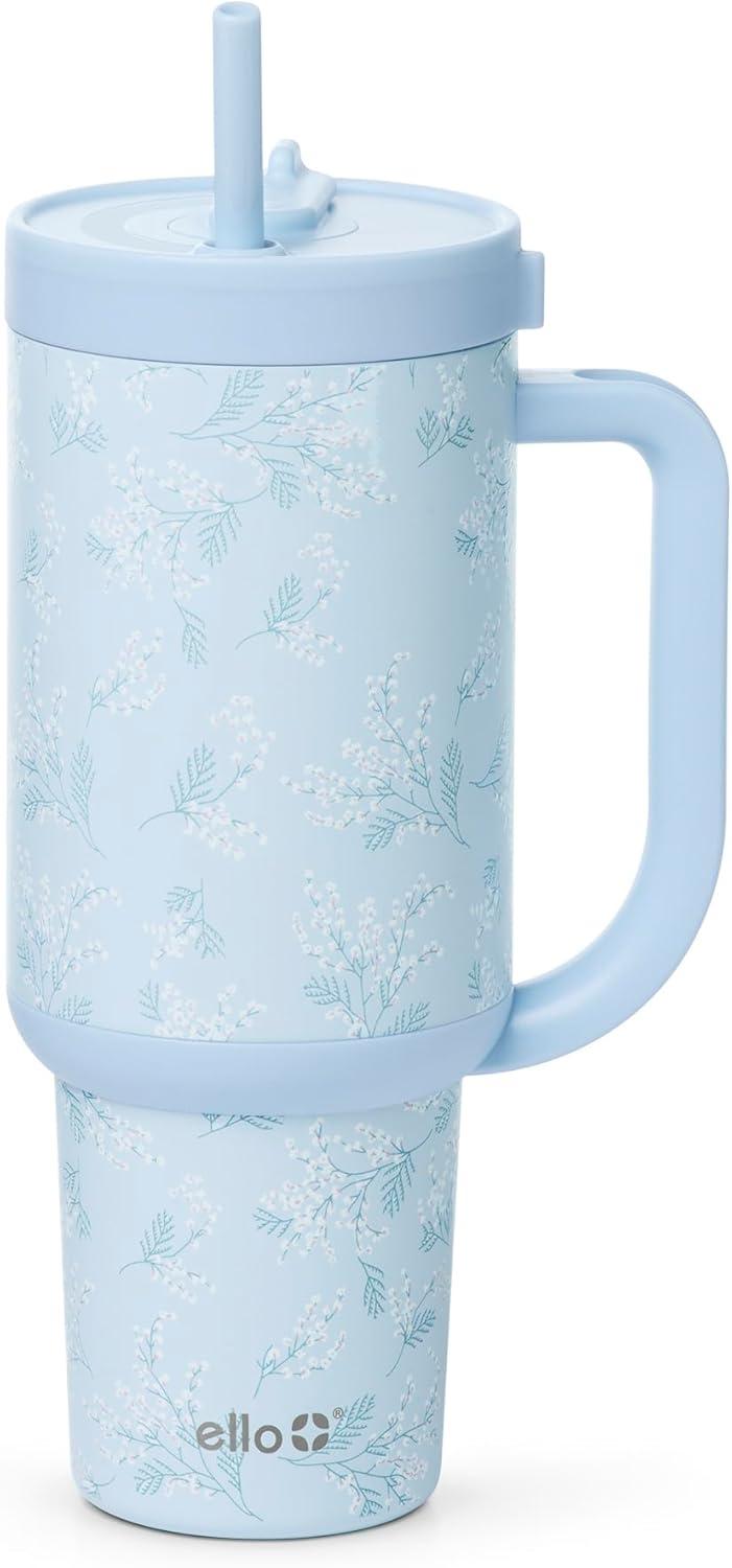 imageEllo Oasis 40oz Stainless Steel Water Bottle  Flower QuiltSweet Alyssum