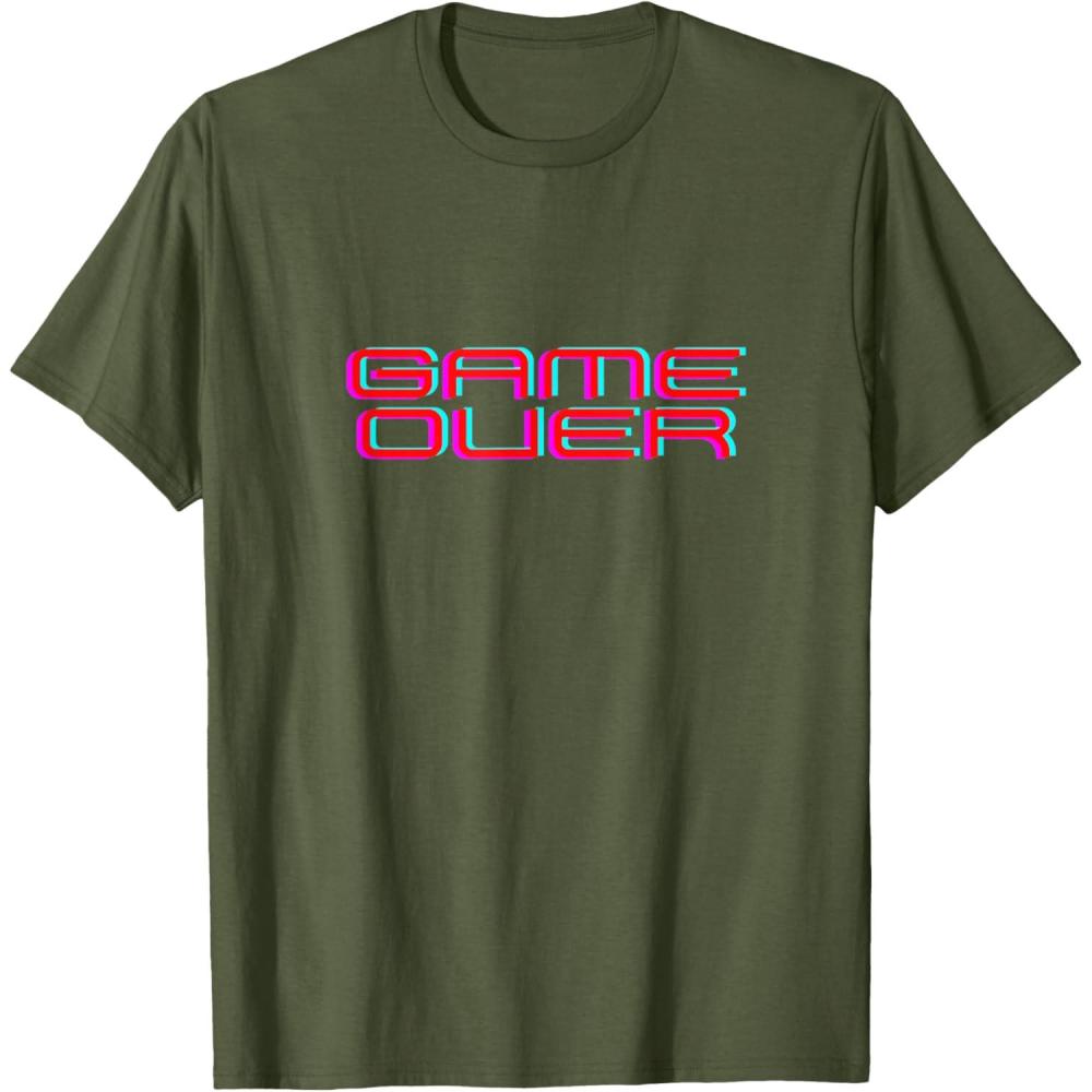 imageMens GAME OVER TShirtOlive Green