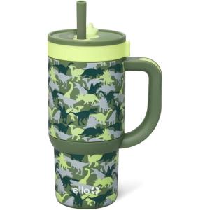 imageEllo Oasis 40oz Stainless Steel Water Bottle  Flower QuiltDinos