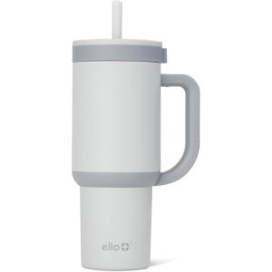 imageEllo Oasis 40oz Stainless Steel Water Bottle  Flower QuiltGrayscale