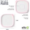 image:imageEllo Clean Start Toddler Everything Plate 2 Pack  BPAFree Ceramic Plates with Silicone Sleeve for BabiesToddlers  MicrowaveDishwasher Safe PlasticFree High Chair Friendly Quiet TideTech BlueCashmere PinkDune
