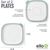 image:imageEllo Clean Start Toddler Everything Plate 2 Pack  BPAFree Ceramic Plates with Silicone Sleeve for BabiesToddlers  MicrowaveDishwasher Safe PlasticFree High Chair Friendly Quiet TideTech BlueDewdropGrayed Jade