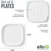 image:imageEllo Clean Start Toddler Everything Plate 2 Pack  BPAFree Ceramic Plates with Silicone Sleeve for BabiesToddlers  MicrowaveDishwasher Safe PlasticFree High Chair Friendly Quiet TideTech BlueQuiet TideTech Blue