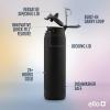 image:imageEllo Pop amp Fill Insulated Stainless Steel Water Bottle with Quick Fill Lid Leakproof Locking Sip or Chug Spout BPAFree Double Wall Vacuum Insulated for Sports Travel amp School 22oz  32oz  40ozBlack
