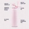 image:imageEllo Pop amp Fill Insulated Stainless Steel Water Bottle with Quick Fill Lid Leakproof Locking Sip or Chug Spout BPAFree Double Wall Vacuum Insulated for Sports Travel amp School 22oz  32oz  40ozPink Gingham