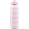 image:imageEllo Pop amp Fill Insulated Stainless Steel Water Bottle with Quick Fill Lid Leakproof Locking Sip or Chug Spout BPAFree Double Wall Vacuum Insulated for Sports Travel amp School 22oz  32oz  40ozPink Gingham