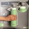 image:imageEllo Pop amp Fill Insulated Stainless Steel Water Bottle with Quick Fill Lid Leakproof Locking Sip or Chug Spout BPAFree Double Wall Vacuum Insulated for Sports Travel amp School 22oz  32oz  40ozForest Mist