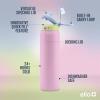 image:imageEllo Pop amp Fill Insulated Stainless Steel Water Bottle with Quick Fill Lid Leakproof Locking Sip or Chug Spout BPAFree Double Wall Vacuum Insulated for Sports Travel amp School 22oz  32oz  40ozRosy Skyline