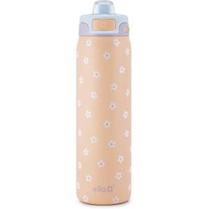 image:imageEllo Pop amp Fill Insulated Stainless Steel Water Bottle with Quick Fill Lid Leakproof Locking Sip or Chug Spout BPAFree Double Wall Vacuum Insulated for Sports Travel amp School 22oz  32oz  40ozGloss Daisies