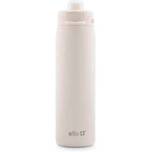 image:imageEllo Pop amp Fill Insulated Stainless Steel Water Bottle with Quick Fill Lid Leakproof Locking Sip or Chug Spout BPAFree Double Wall Vacuum Insulated for Sports Travel amp School 22oz  32oz  40ozCream