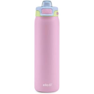 image:imageEllo Pop amp Fill Insulated Stainless Steel Water Bottle with Quick Fill Lid Leakproof Locking Sip or Chug Spout BPAFree Double Wall Vacuum Insulated for Sports Travel amp School 22oz  32oz  40ozRosy Skyline