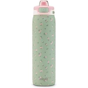 image:imageEllo Pop amp Fill Insulated Stainless Steel Water Bottle with Quick Fill Lid Leakproof Locking Sip or Chug Spout BPAFree Double Wall Vacuum Insulated for Sports Travel amp School 22oz  32oz  40ozFull Bloom