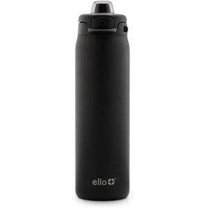 image:imageEllo Pop amp Fill Insulated Stainless Steel Water Bottle with Quick Fill Lid Leakproof Locking Sip or Chug Spout BPAFree Double Wall Vacuum Insulated for Sports Travel amp School 22oz  32oz  40ozBlack