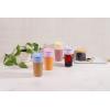 image:imageEllo Ava 18oz Glass Tumbler with Straw and Lid  Premium Ribbed Glass with Silicone Grip Car Cup Friendly Dishwasher Safe BPA Free  Iced Coffee Water Matcha Juice Cup  Pink OrchardBlueberry