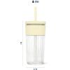 image:imageEllo Ava 18oz Glass Tumbler with Straw and Lid  Premium Ribbed Glass with Silicone Grip Car Cup Friendly Dishwasher Safe BPA Free  Iced Coffee Water Matcha Juice Cup  Pink OrchardLemon