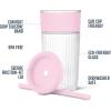 image:imageEllo Ava 18oz Glass Tumbler with Straw and Lid  Premium Ribbed Glass with Silicone Grip Car Cup Friendly Dishwasher Safe BPA Free  Iced Coffee Water Matcha Juice Cup  Pink OrchardPink Orchard