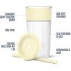 image:imageEllo Ava 18oz Glass Tumbler with Straw and Lid  Premium Ribbed Glass with Silicone Grip Car Cup Friendly Dishwasher Safe BPA Free  Iced Coffee Water Matcha Juice Cup  Pink OrchardLemon
