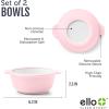 image:imageEllo Clean Start Toddler Bowls 2 Pack  Ceramic KidsBaby Bowls with Silicone Sleeves  BPAFree PlasticFree  Microwave amp Dishwasher Safe  High Chair Friendly Stackable  Cashmere PinkDuneCashmere PinkDune