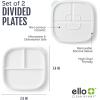 image:imageEllo Clean Start Toddler Breakfast Plate 2 Pack  BPAFree Ceramic Plates with Divider amp Silicone Sleeve for BabiesToddlers Microwave amp Dishwasher Safe  High Chair Friendly  Cashmere PinkDuneQuiet TideTech Blue