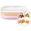 image:imageEllo Clean Start Toddler Breakfast Plate 2 Pack  BPAFree Ceramic Plates with Divider amp Silicone Sleeve for BabiesToddlers Microwave amp Dishwasher Safe  High Chair Friendly  Cashmere PinkDuneCashmere PinkDune