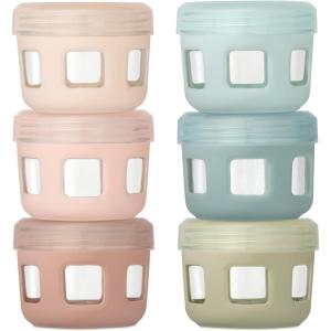 image:imageEllo Clean Start Glass Baby Food Containers 6pk  Sunny Shores