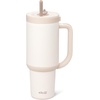 image:imageEllo Oasis 30oz Tumbler with Handle amp Retracting Straw  Reusable Insulated Stainless Steel Cup 100 Leakproof  Gifts for Teens Women Men  Keeps cold for 23 Hours  Cup Holder Friendly  BlackCream Tonal
