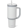 image:imageEllo Oasis 30oz Tumbler with Handle amp Retracting Straw  Reusable Insulated Stainless Steel Cup 100 Leakproof  Gifts for Teens Women Men  Keeps cold for 23 Hours  Cup Holder Friendly  BlackGrayscale