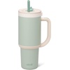 image:imageEllo Oasis 30oz Tumbler with Handle amp Retracting Straw  Reusable Insulated Stainless Steel Cup 100 Leakproof  Gifts for Teens Women Men  Keeps cold for 23 Hours  Cup Holder Friendly  BlackPistachio