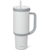 image:imageEllo Oasis 30oz Tumbler with Handle amp Retracting Straw  Reusable Insulated Stainless Steel Cup 100 Leakproof  Gifts for Teens Women Men  Keeps cold for 23 Hours  Cup Holder Friendly  BlackGrayscale