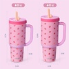 image:imageEllo Oasis 30oz Tumbler with Handle amp Retracting Straw  Reusable Insulated Stainless Steel Cup 100 Leakproof  Gifts for Teens Women Men  Keeps cold for 23 Hours  Cup Holder Friendly  BlackStrawberries