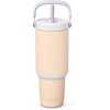 image:imageEllo Oasis Go 26oz Tumbler with Top Handle and Retracting Straw  Reusable Insulated Stainless Steel Cup 100 Leakproof Water Bottle 24 Hours Cold Cup Holder Friendly For Travel  In The CloudsDaisies